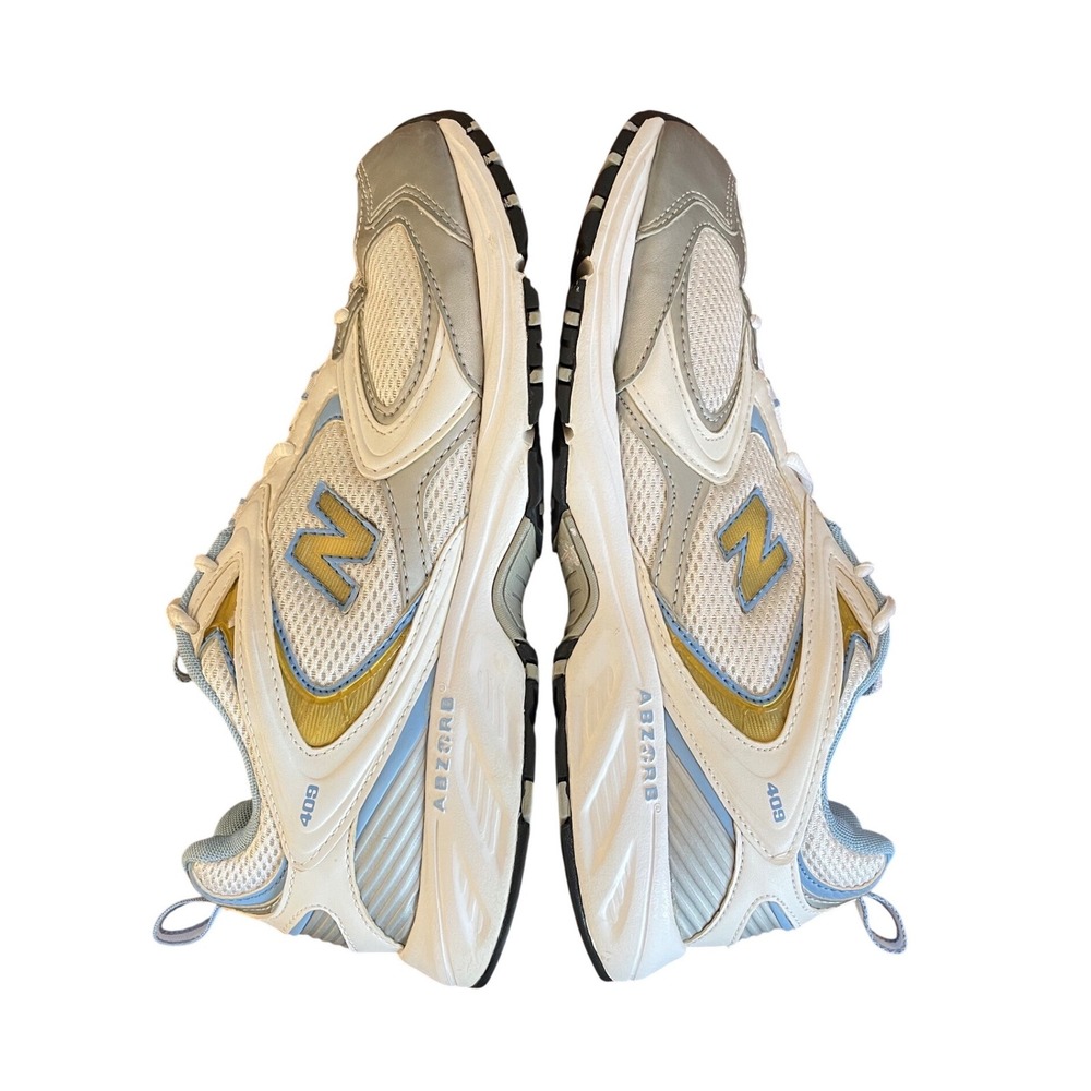 New Balance 409 Womens White Light Blue Silver Running Shoes CW409WB Size 11 - Picture 4 of 11